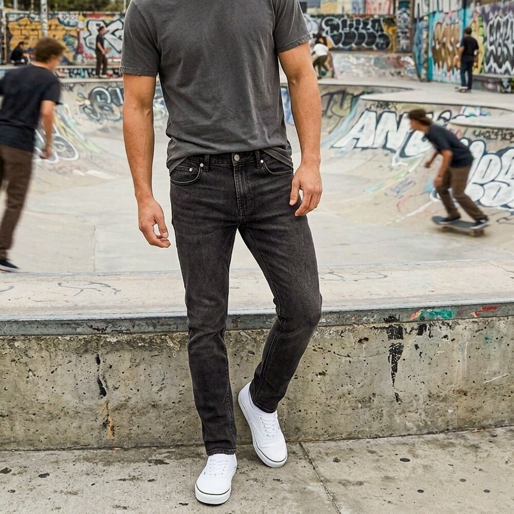 PacSun Skinniest Faded Washed Black Jeans Size 32 X 32